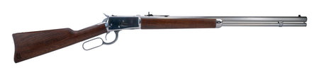 Heritage Mfg H9235724F9 92 38 Special +P/357 Mag 12rd 24" Stainless Polished Octagon Barrel, Stainless Polished Receiver, Fixed Hardwood Stock