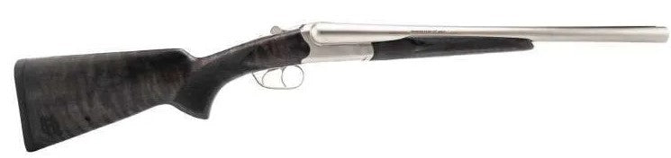 Heritage Mfg BL1218NI Badlander 12 Gauge Break Open 2rd 18.50" Nickel Side By Side Barrel & Receiver, Fixed Turkish Walnut Wood Stock
