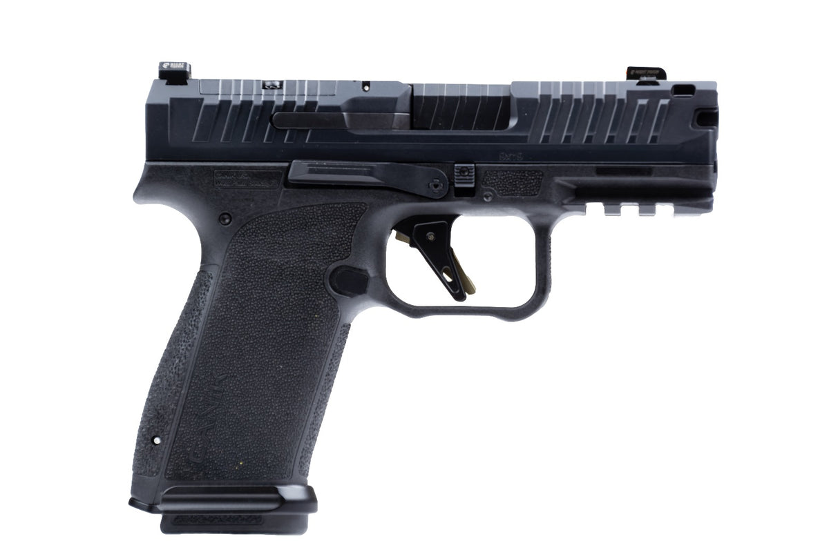 Canik HG8329N Mete MC9 Prime 9mm Luger 10+1 3.64" Black Nitride Compensated Barrel, Black Nitride Integrated Compensator/Optic Ready/Serrated Steel Slide, Black Polymer Frame w/Picatinny Rail