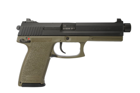 HK 81001074 Mark 23 45 ACP 12+1 5.87" Black Threaded Barrel, Black Cerakote Serrated Steel Slide, OD Green Polymer Frame w/Accessory Rail, Textured Grip