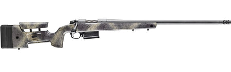 Bergara Rifles B14LM368 B-14 Wilderness HMR 300 PRC 5+1 26" Threaded, Sniper Gray Cerakote Barrel/Rec, Adj. SoftTouch Woodland Camo Stock with Mini-Chassis, Omni Muzzle Brake