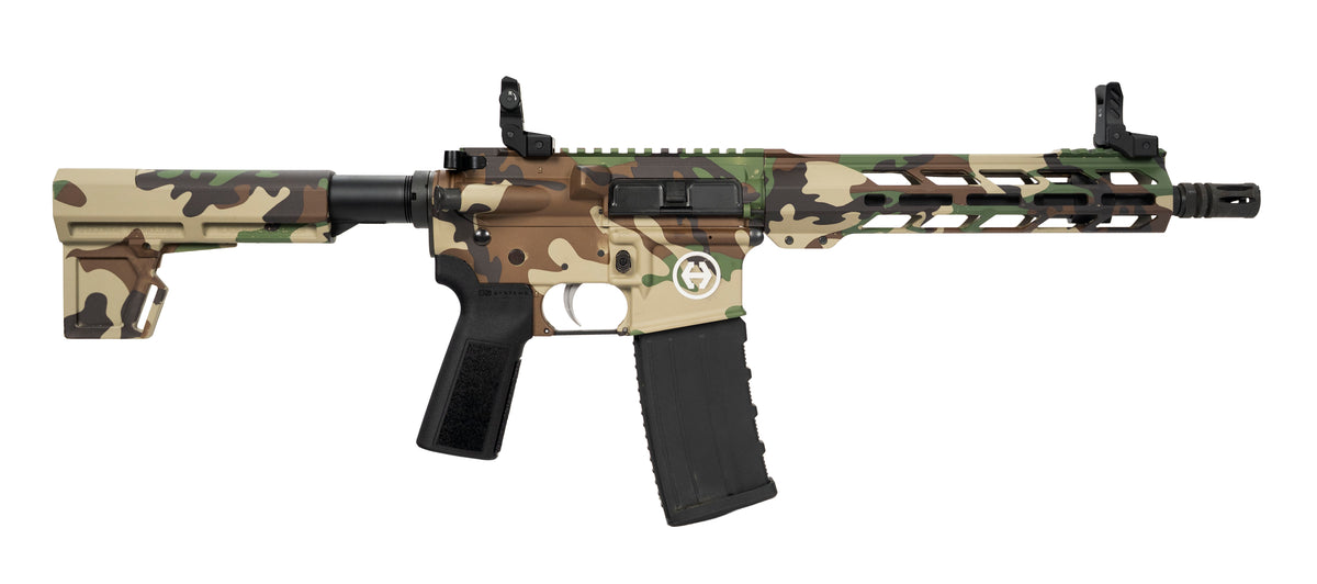 Hi-Point HP15P-300BLKM81 HP 15P 300 Blackout 30+1 10.50" Black Threaded Barrel, M81 Woodland Camo Aluminum Receiver w/Picatinny Rail, M-LOK Handguard, Blade Polymer Brace, B5 P Type 23 Grip