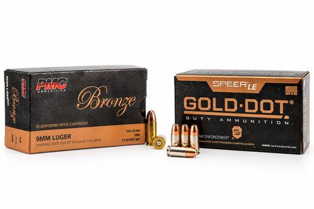 PMC 9mm 124gr FMJ (case) 1000ct + Gold Dot 9mm 124gr +P 250ct