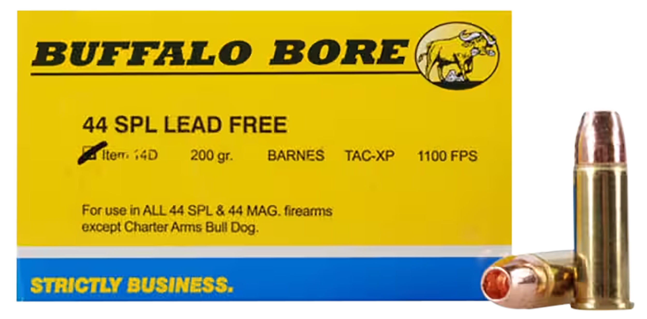 Buffalo Bore .44 S&W Special Strictly Business 200gr Barnes TAC-XP Ammo