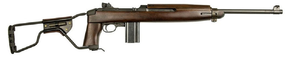 Inland MFG ILM150 M1A1 Paratrooper Carbine 30 Carbine 15+1 18" Barrel, Black Metal Finish, Type 2 Barrel Band, Black Side, Folding Wire Stock w/Low Wood Walnut Forearm & Pistol Grip