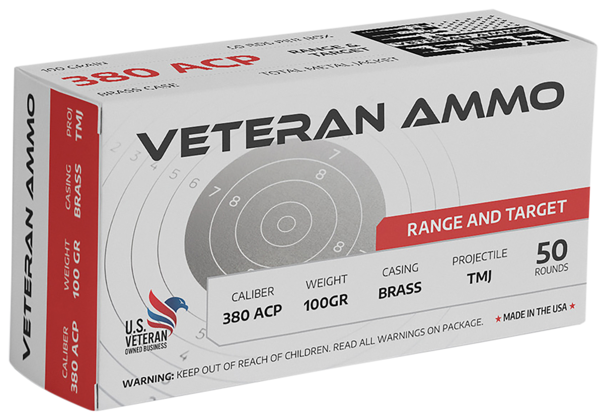 Veteran Ammo .380 ACP/Auto  100gr FMJ Ammo