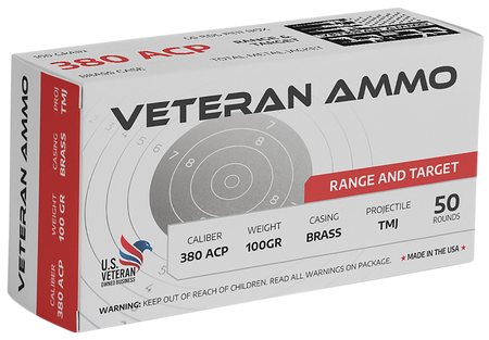 Veteran Ammo .380 ACP/Auto  100gr FMJ Ammo