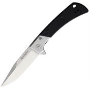REMINGTON EDC DROP POINT FOLDER  G10 BLK HANDLE - D2  SS SATIN 4IN