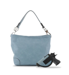 JESSIE & JAMES LYDIA LOCK AND KEY HOBO SHOULDER BAG 9 H X 11 W X 4 D ( DARK BLUE )