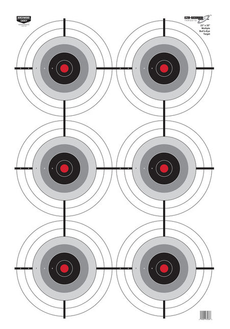 B/C TARGET EZE-SCORER 23"x35" MULTIPLE BULLSEYE 100/PK