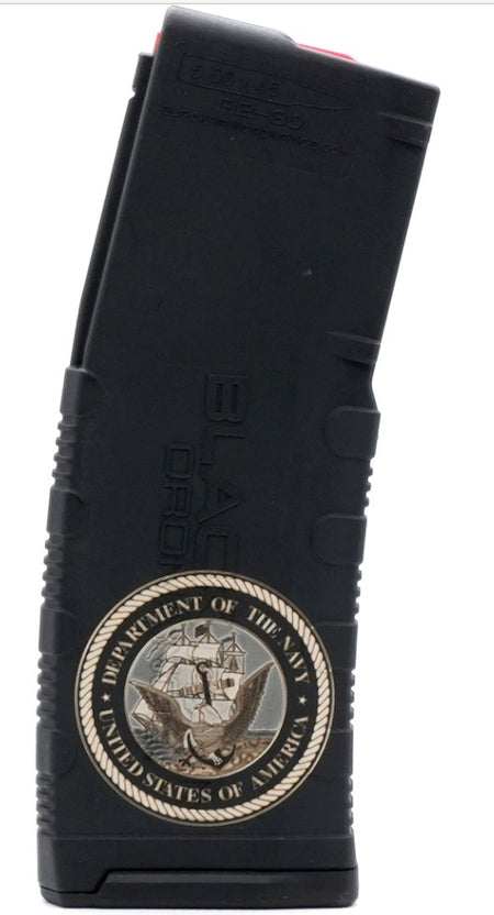 BLACK RAIN LASER ETCHED MAGAZINES 30RD US NAVY SEAL