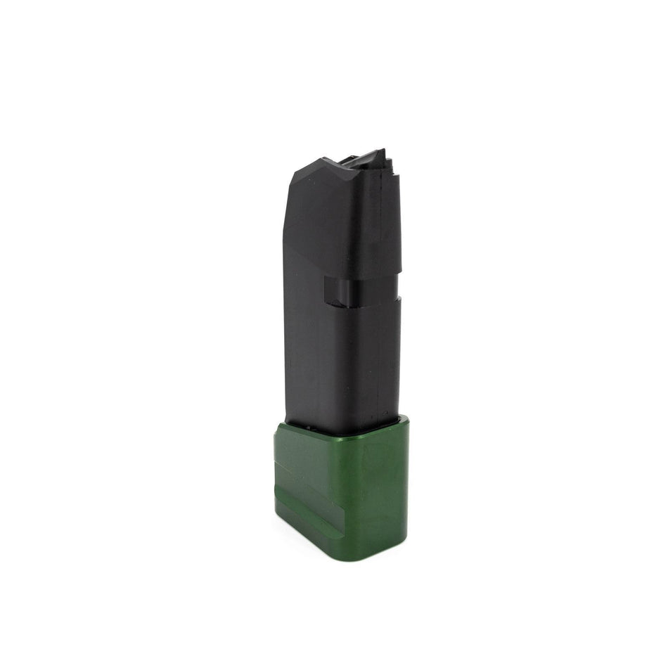 SHIELD ARMS MAG EXTENSION +5/4 ODA GREEN FITS GLOCK 26/27 MAGS