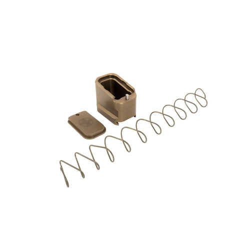 SHIELD ARMS MAG EXTENSION +5/4 MUD BROWN FITS GLOCK 26/27 MAGS