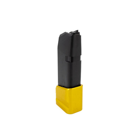 SHIELD ARMS MAG EXTENSION +5/4 GOLD FITS GLOCK 26/27 MAGS