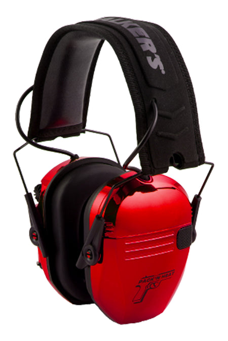 PACKNHEAT CHROME PLATED ELECTRONIC EAR/EYE PROTECTION RED