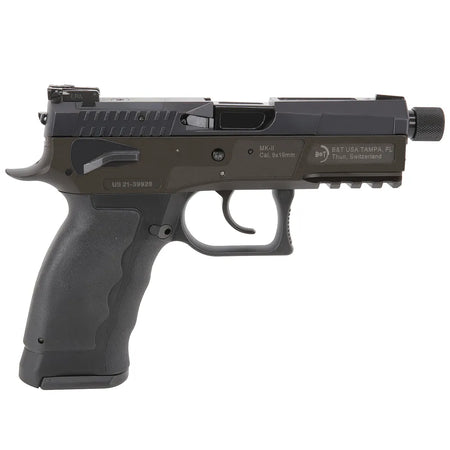 dB&T MK-II 9MM PSTL 4.3" THRD BBL, BLK SA 17RD