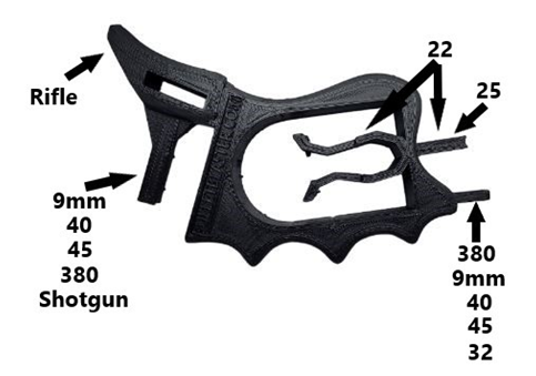 BULLETBLASTER MULTIPLE CALIBER GUN MAGAZINE LOADING TOOL ( BLACK )