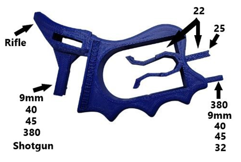 BULLETBLASTER MULTIPLE CALIBER GUN MAGAZINE LOADING TOOL ( BLUE )