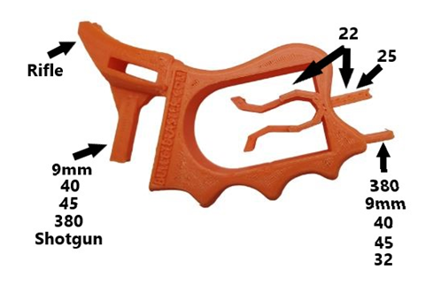 BULLETBLASTER MULTIPLE CALIBER GUN MAGAZINE LOADING TOOL ( ORANGE )
