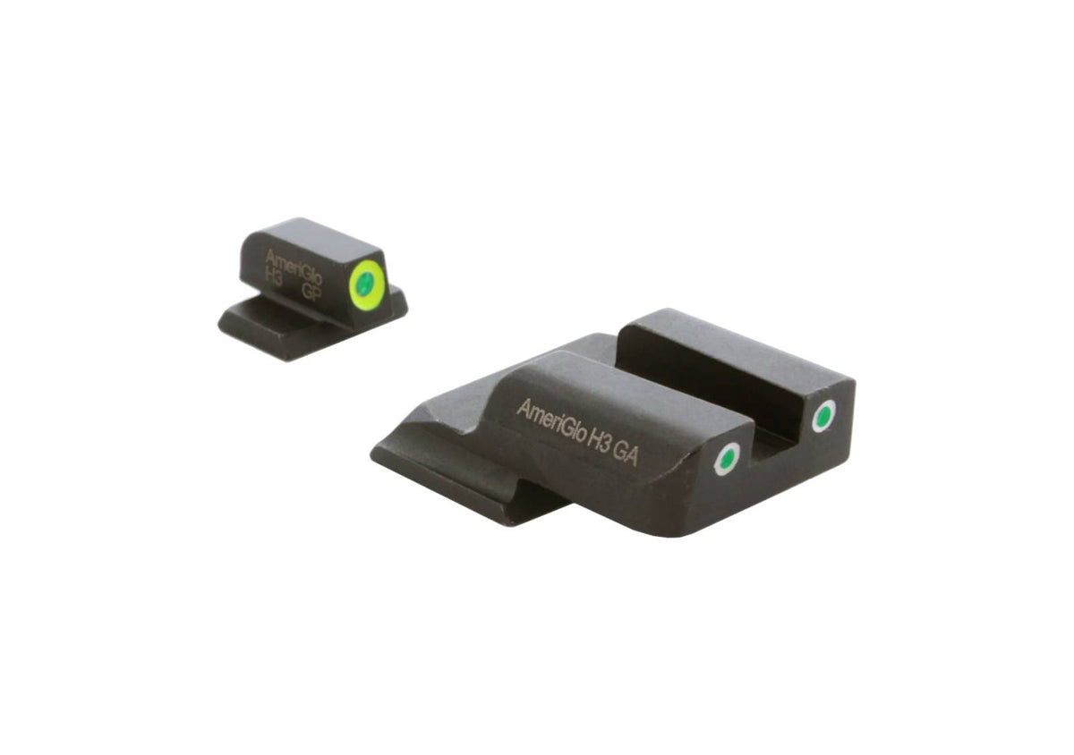 AMERIGLO SIGHTS S&W SHIELD PROGLO LIME FRONT CLASSIC GREEN REAR