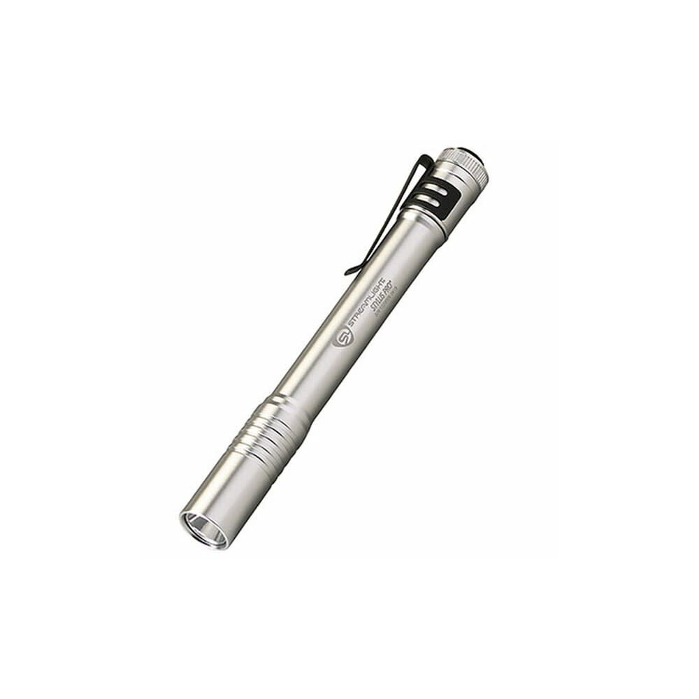 STREAMLIGHT FLASHLIGHT STYLUS PRO SILVER CLAM PACK WHITE LED