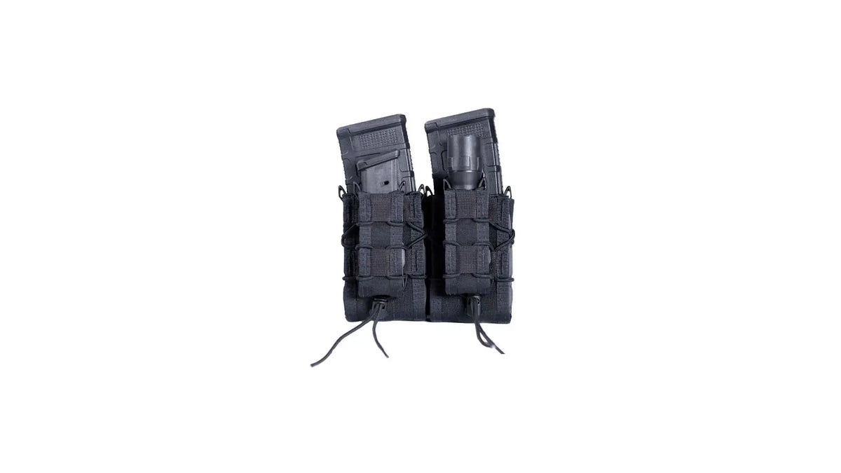 HIGH SPEED GEAR  DOUBLE DECKER TACO MULTICAM BLACK  HOLDS MOST PISTOL AND RIFLE MAGS MOLLE
