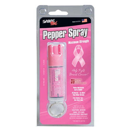 SABRE RED PEPPER W/UV DYE NBCF PINK KEY RING .54 OZ