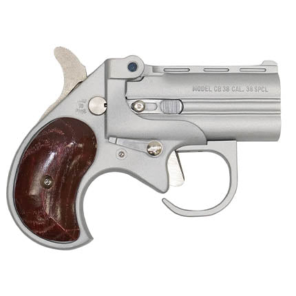 BEARMAN BIG BORE DERRINGER HGD 38 SPECIAL 2.75" W/ GUARDIAN PKG. SATIN  W/ ROSEWOOD GRIPS