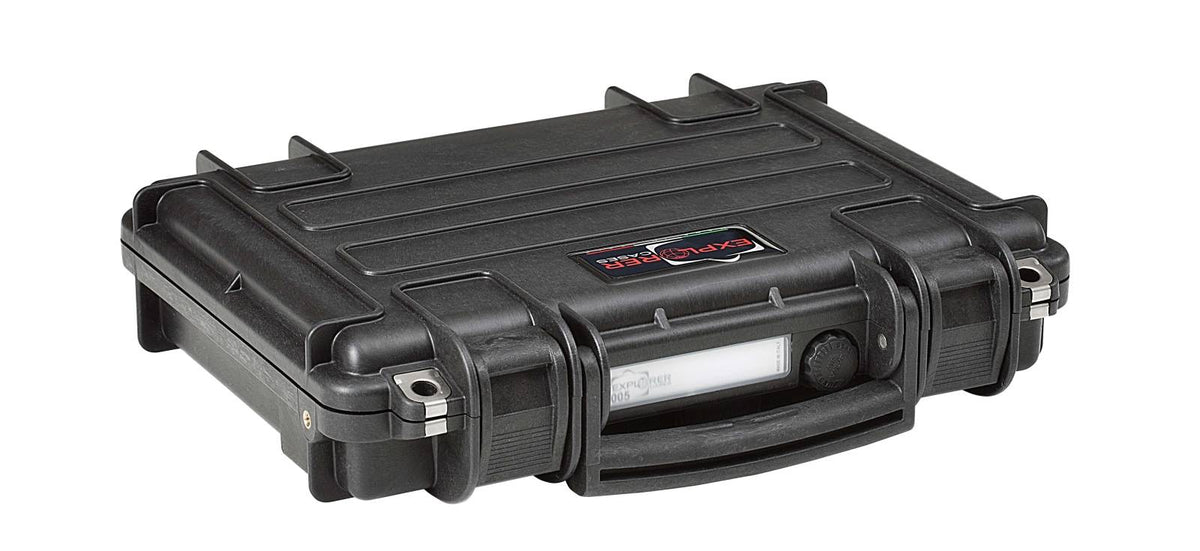 EXPLORER SINGLE PISTOL CASE BLACK 2 LAYERS FOAM US FLAG 11.81"X8.27"X2.28"