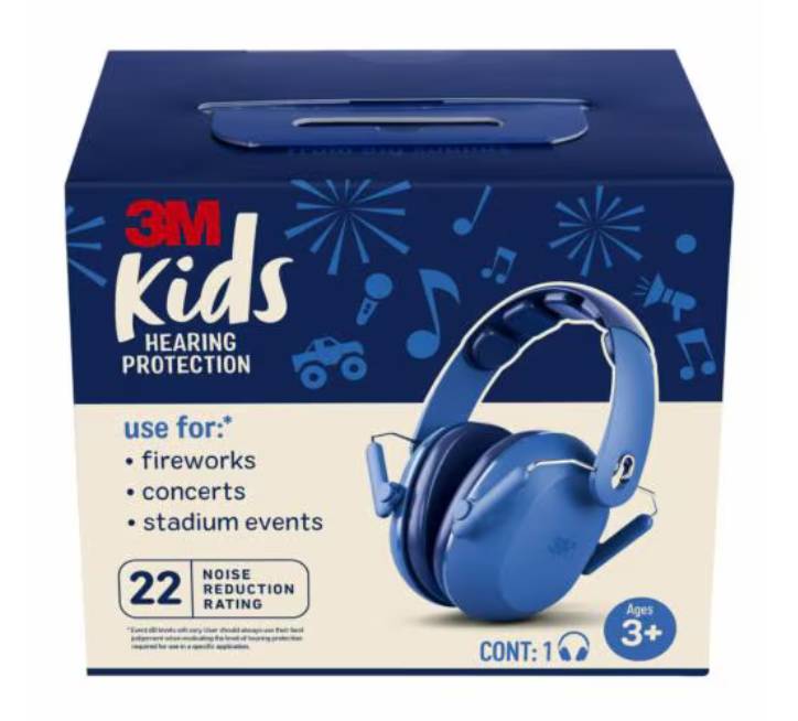 PELTOR EARMUFFS KIDS HEARING PROTECTION BLUE