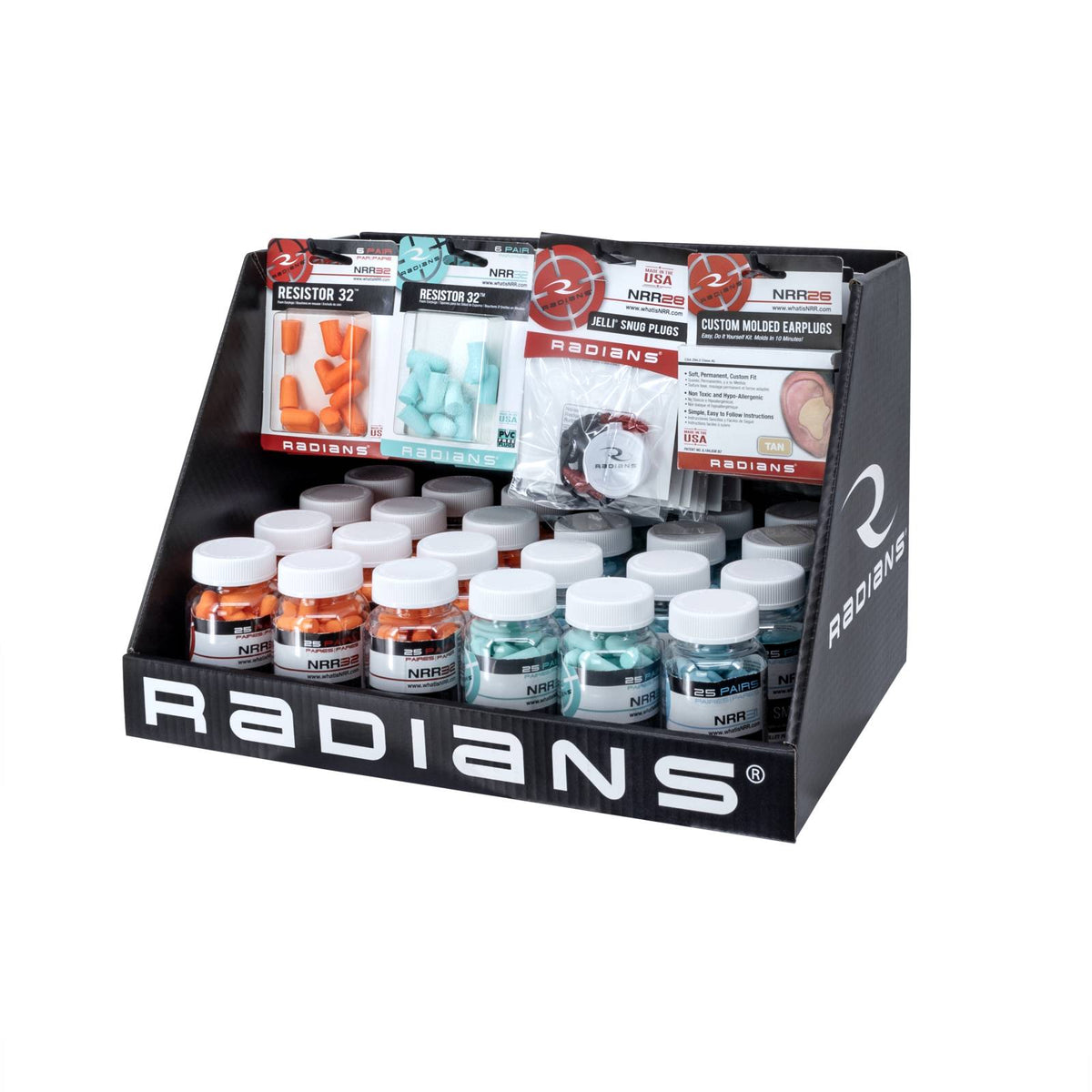 RADIANS COUNTERTOP DISPLAY HEARING PROTECTION  48 PC