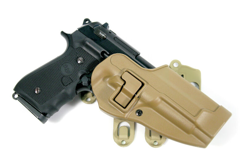 BLACKHAWK HOLSTER SERPA CQC BERETTA 92/96 LH COYOTE TAN STRIKE/MOLLE