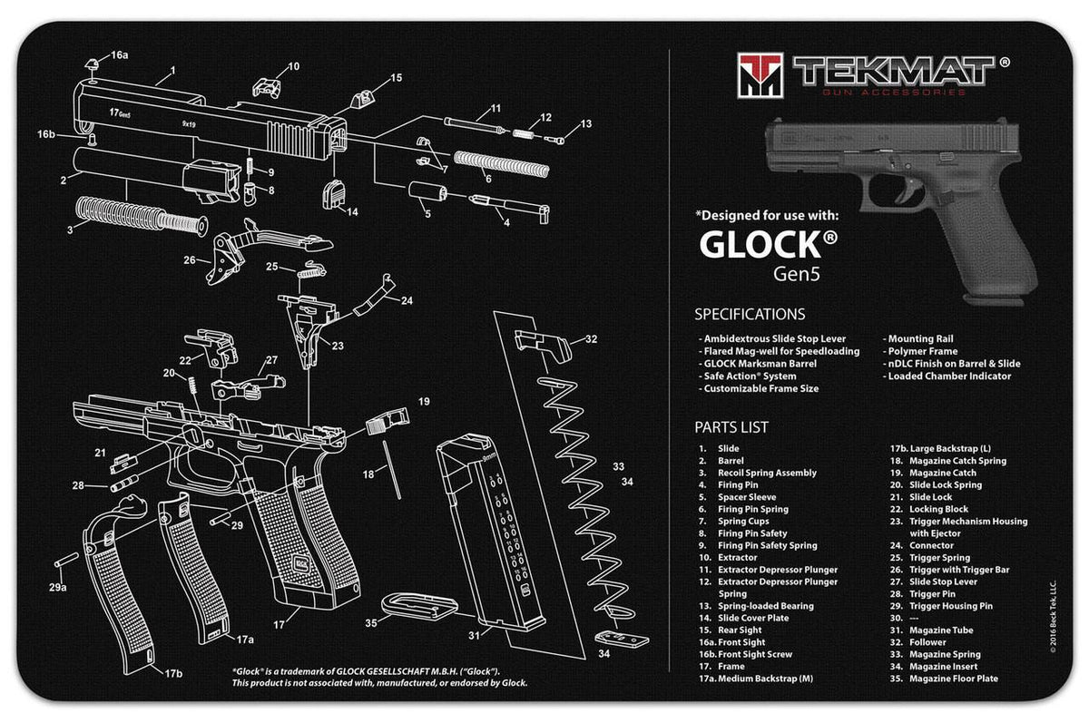 GLOCK GEN 5 BENCH MAT