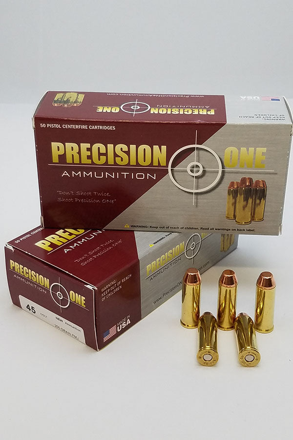 Precision One .45 Long Colt  255gr FMJ Ammo