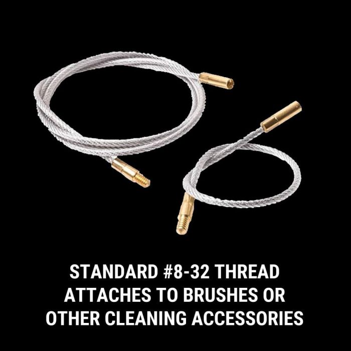 BREAKTHROUGH CLEAN NYLON COATED STEEL CABLE WITH 8-32 BRASS THREADS