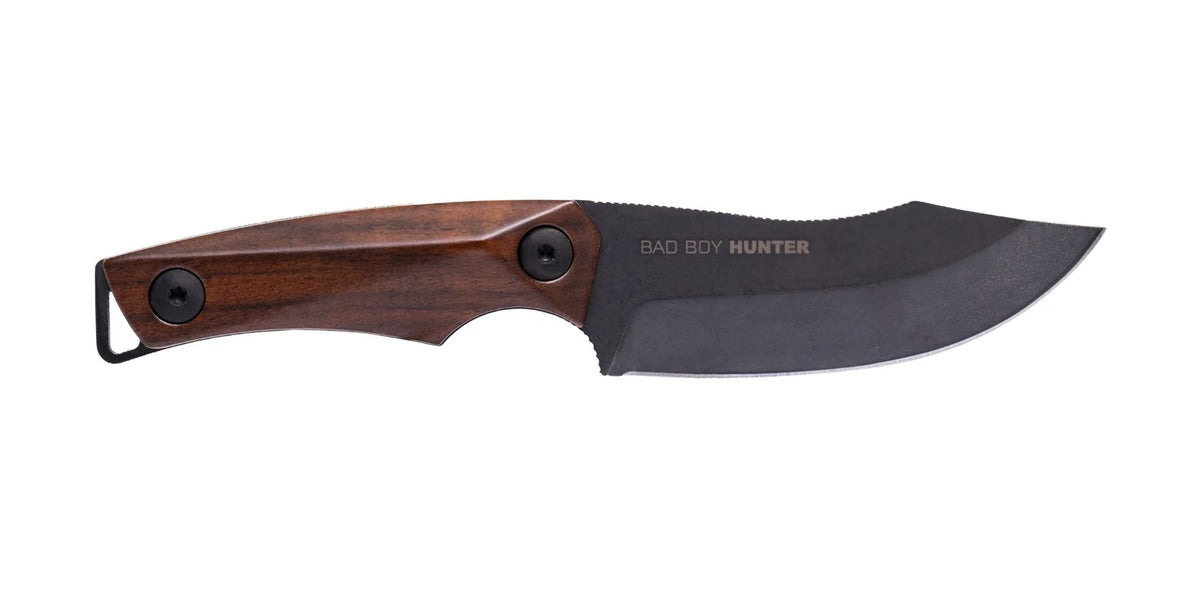WOOX BAD BOY HUNTER FIXED BLADE KNIFE - WALNUT