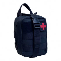 NCSTAR COMPACT TRAUMA KIT 1 BLACK MOLLE W/ RED CROSS PATCH