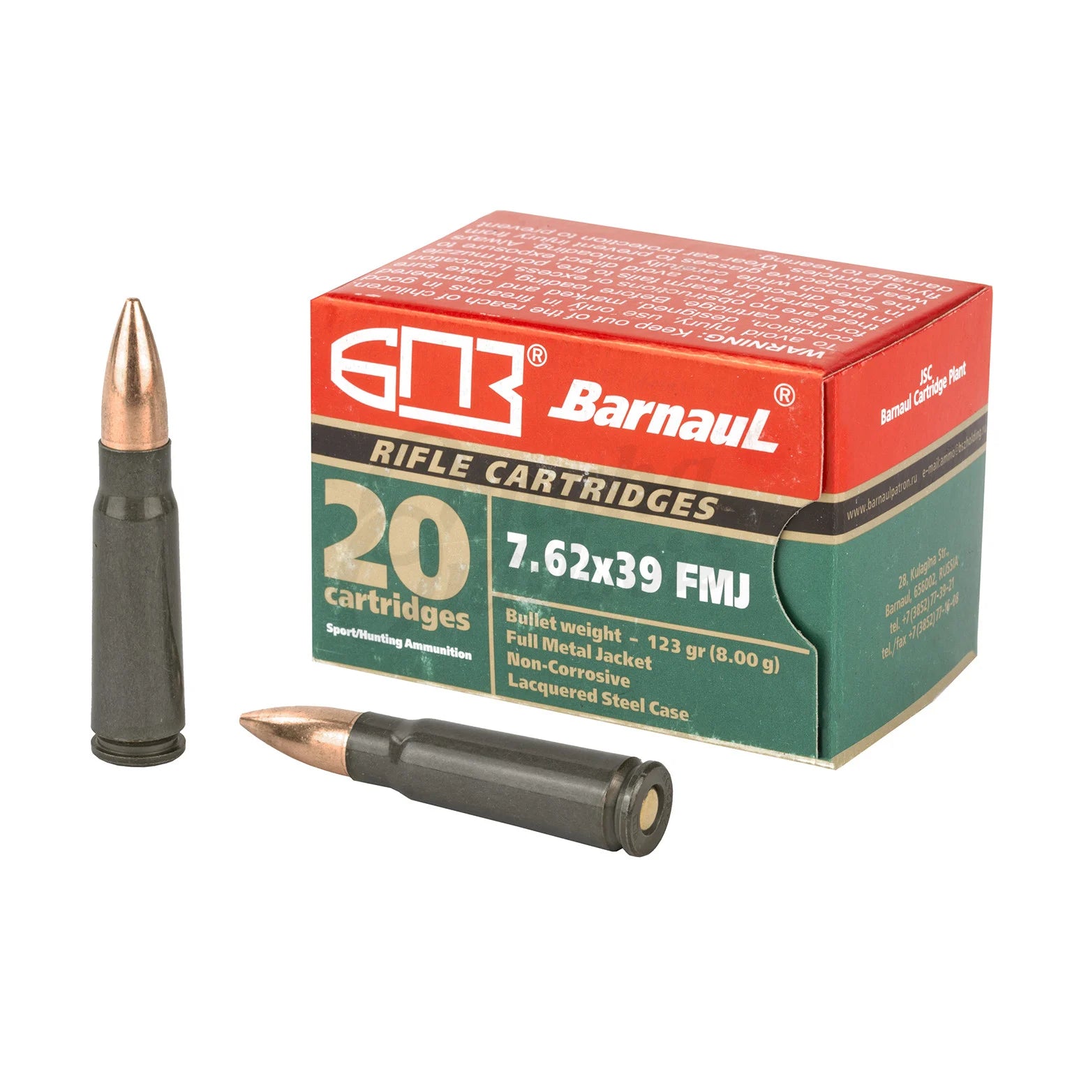 Barnaul 7.62x39mm  123gr FMJ Ammo