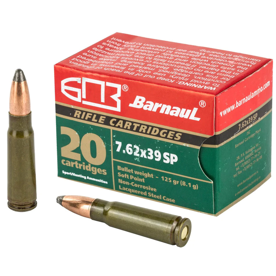Barnaul 7.62x39mm BARNAUL 125gr JSP Ammo