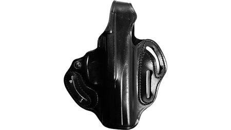 DESANTIS THUMB BREAK SCABBARD HOLSTER FNS-9/40 COMPACT  BLACK LEATHER RH