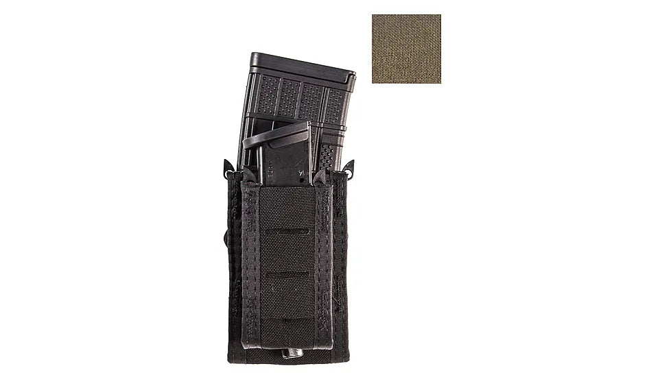 HIGH SPEED GEAR  DUTY DOUBLE DECKER TACO OD  SLEEK FRONT CONCEALAD BUNGEE HOLDS  PISTOL/RIFLE MAGS