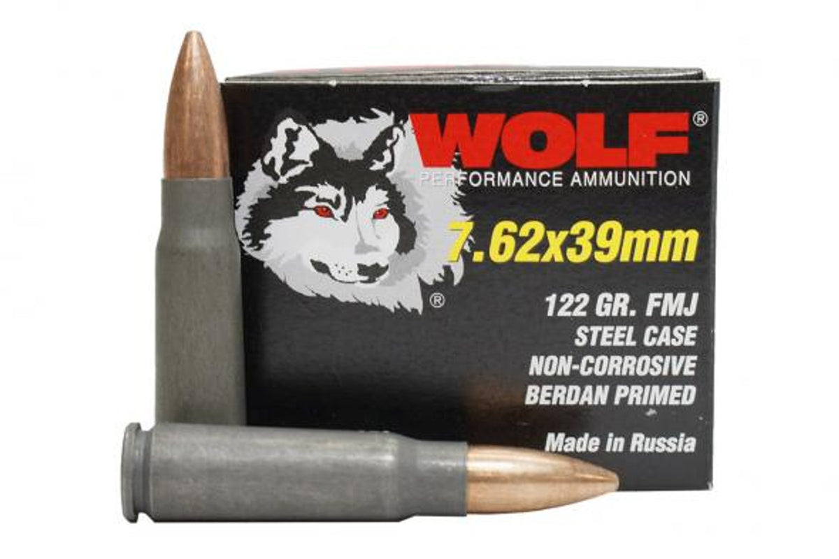 Wolf 7.62x39mm Performance 122gr FMJ Ammo