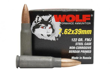 Wolf 7.62x39mm Performance 122gr FMJ Ammo