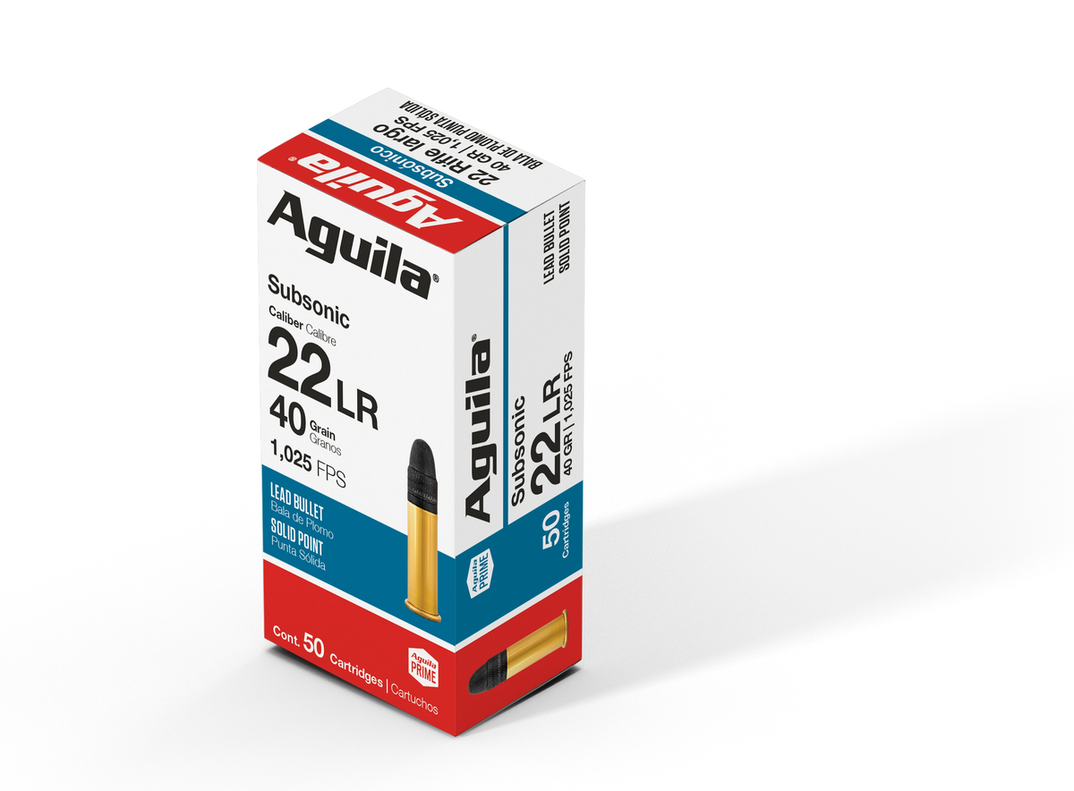 Aguila .22 Long Rifle Subsonic 40gr Lead Solid Point Ammo