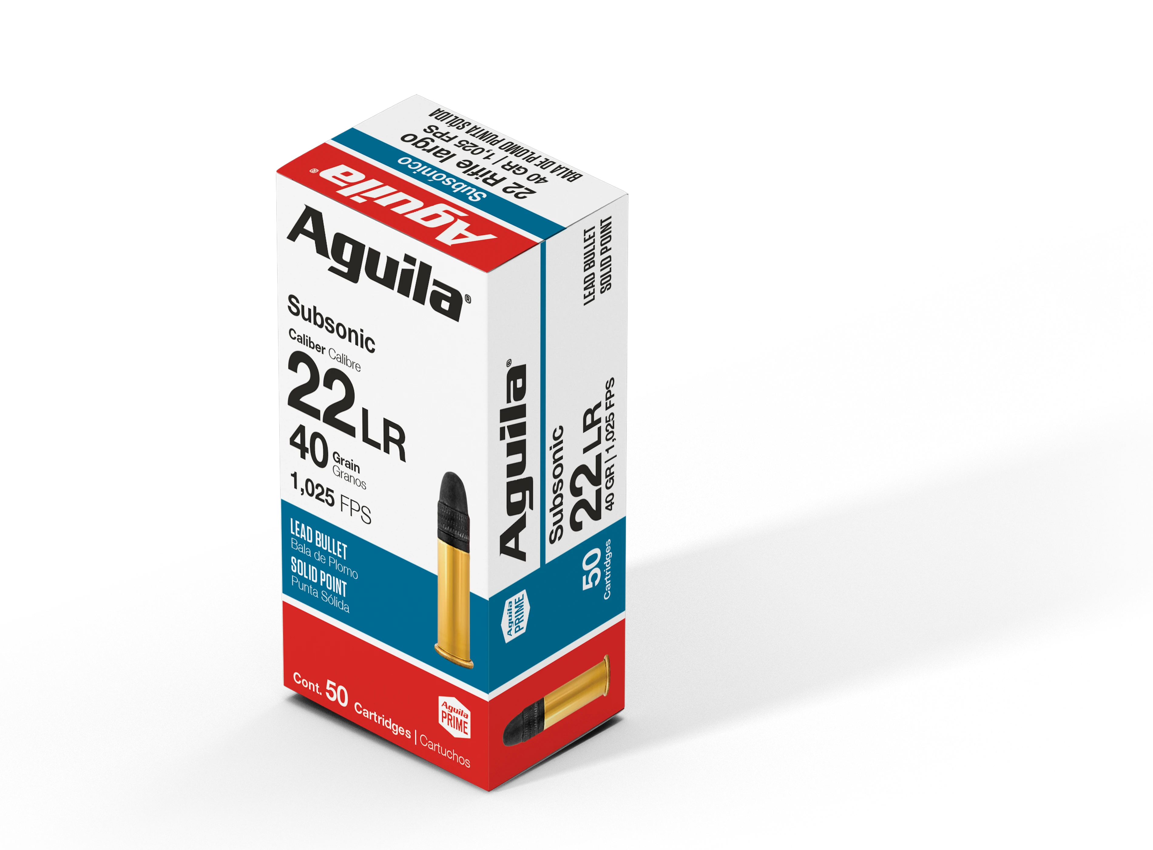 Aguila .22 Long Rifle Subsonic 40gr Lead Solid Point Ammo