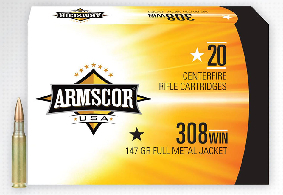 Armscor .308 Win / 7.62x51mm  147gr FMJ Ammo