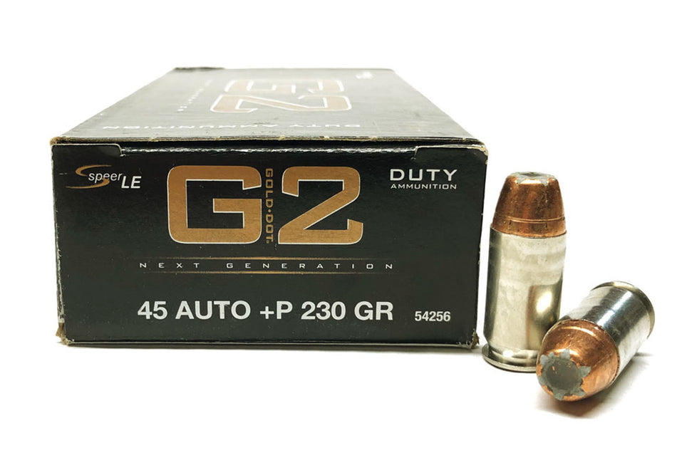 Speer .45 ACP/Auto Gold Dot G2 Duty +P 230gr JHP Ammo