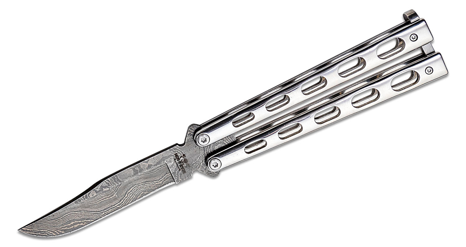 BEAR & SONS 5" STS BTTRFLY DAMASCUS