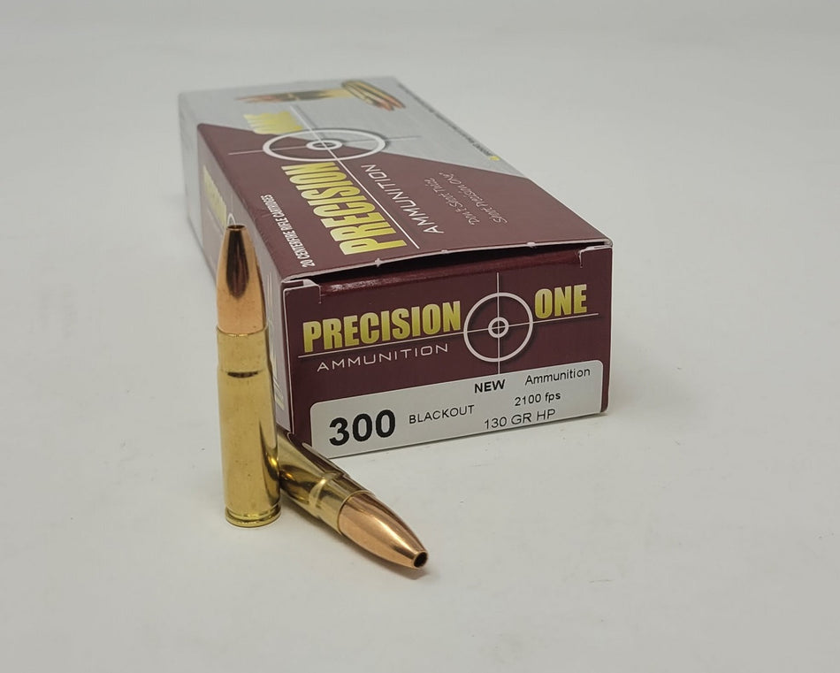 Precision One .300 AAC Blackout  130gr JHP Ammo