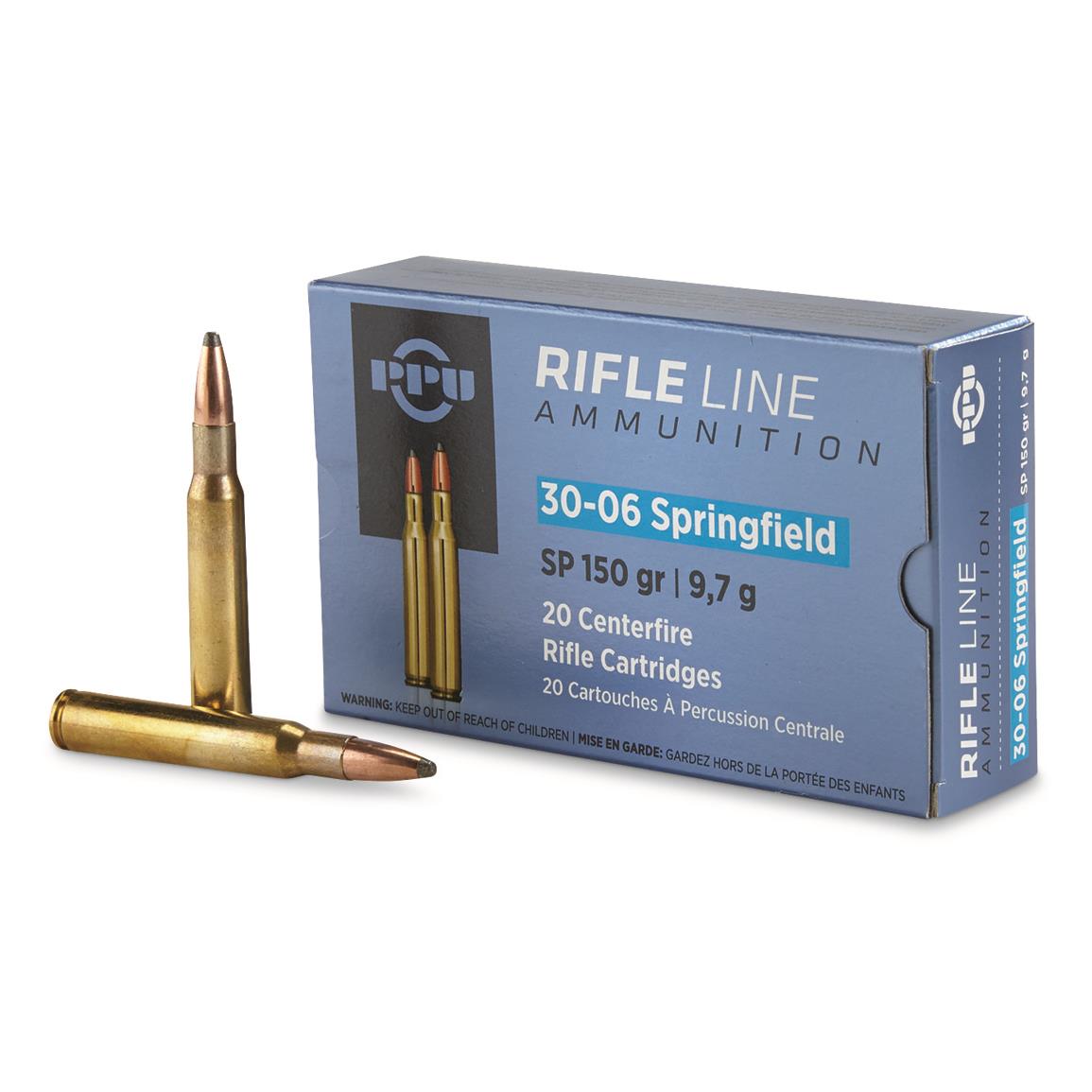 Prvi Partizan .30-06 Springfield PPUCenterfire 150gr JSP Ammo